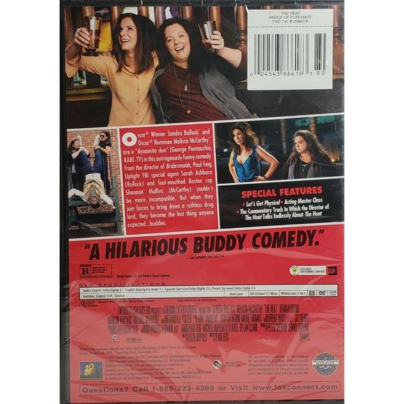 The Heat DVD 2013 Rated R 20th Century Fox Sandra Bullock Melissa McCarthy - Picture 2 of 2